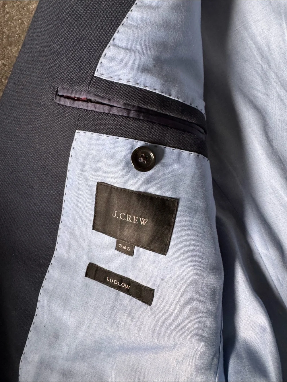 J Crew Men's Dark Navy Two-Button Sport Coat